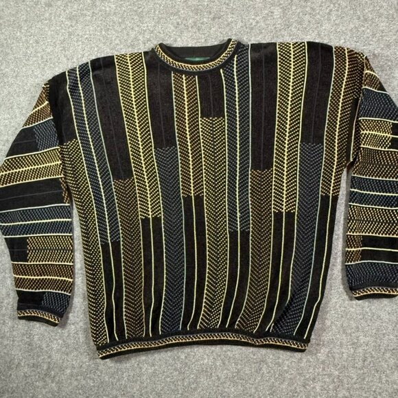 Tundra Canada Mens 3D Knit Sweater Coogi Style Sz XL‎ Grandpacore Casual Retro - Picture 1 of 10